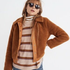 Madewell Sherpa Portland Cropped Jacket